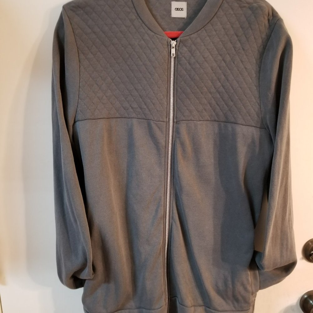 Osos Zip UP Grey Long Sleeve Lightweight Jacket